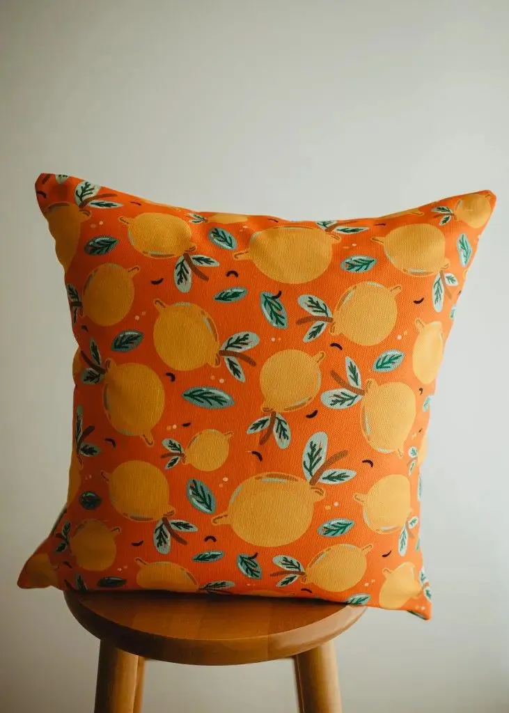 Sweet Clementine | Repeat Pattern | Summer | Sunshine | Orange Pillow | Pillow Cover | Summer Decor | Home Decor | Throw Pillows | Gift idea