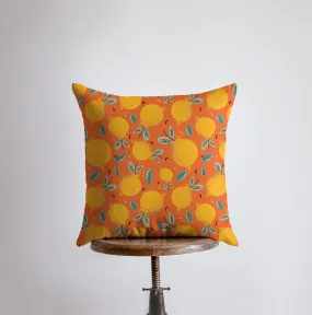 Sweet Clementine | Repeat Pattern | Summer | Sunshine | Orange Pillow | Pillow Cover | Summer Decor | Home Decor | Throw Pillows | Gift idea