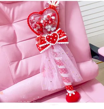 Sweetheart Endless~Sweet Lolita Fairy Wand Handmade Multicolor Heart Shaped