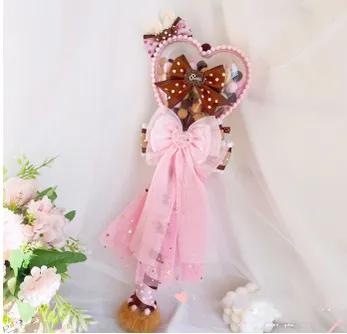 Sweetheart Endless~Sweet Lolita Fairy Wand Handmade Multicolor Heart Shaped