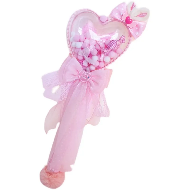 Sweetheart Endless~Sweet Lolita Fairy Wand Handmade Multicolor Heart Shaped