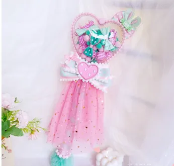 Sweetheart Endless~Sweet Lolita Fairy Wand Handmade Multicolor Heart Shaped