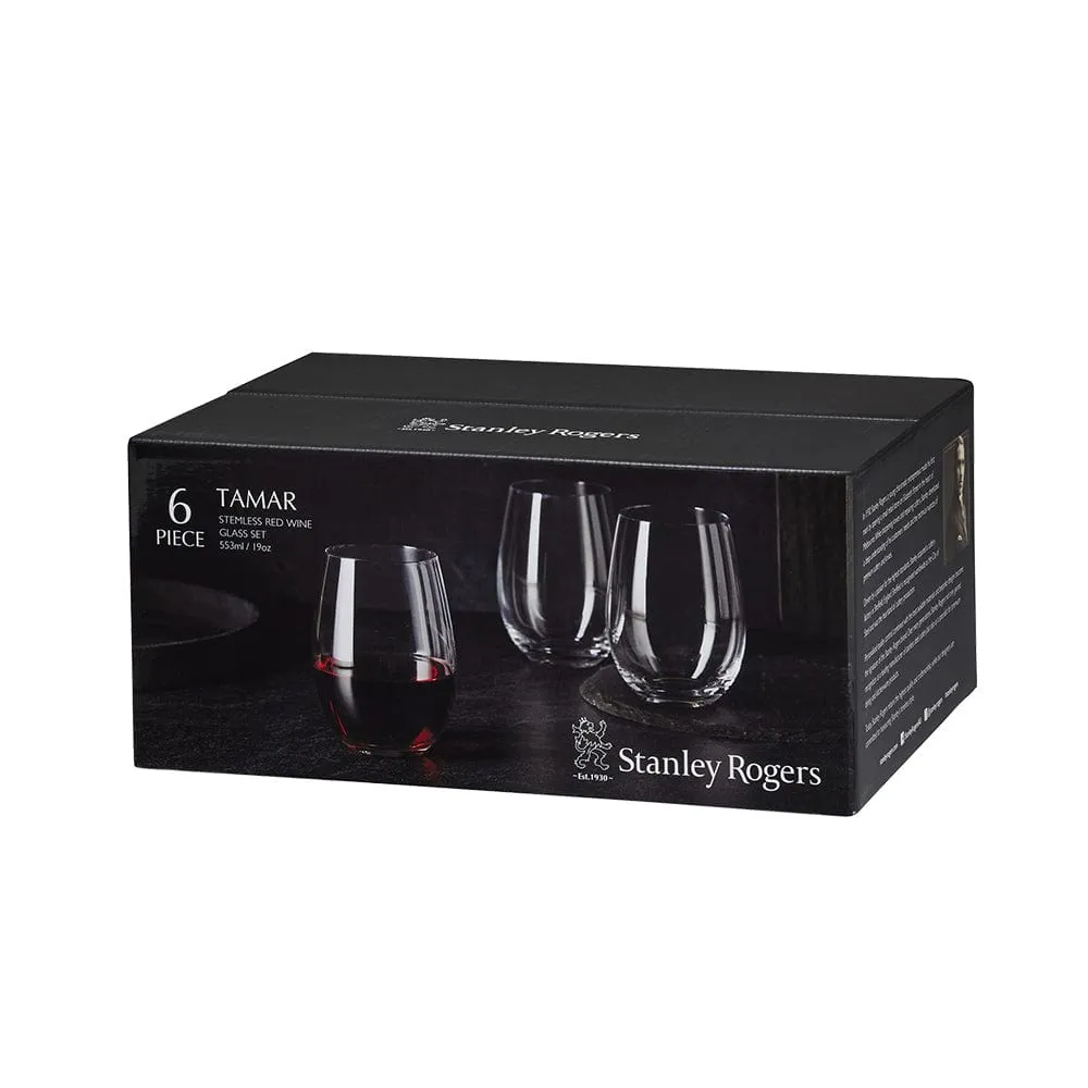 Tamar Stemless Red Wine Glass 6 Piece Set