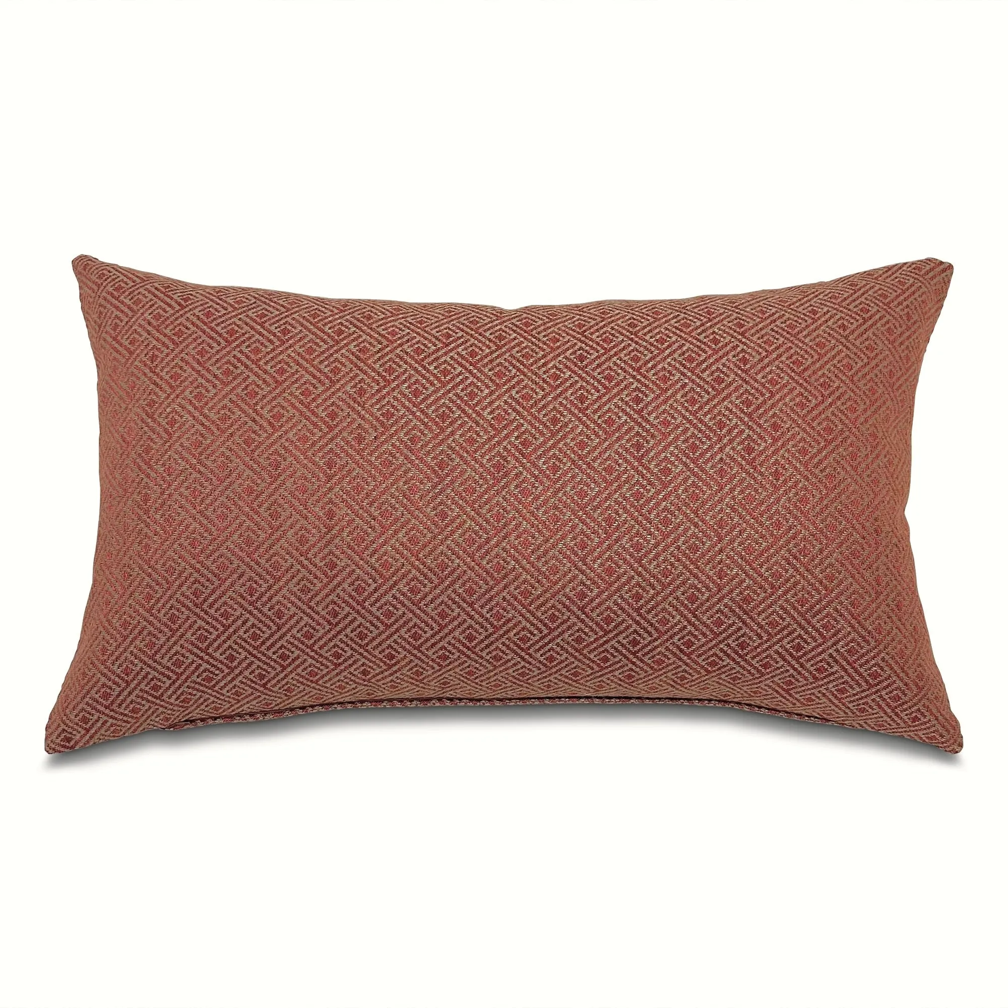 Terra Cotta Mid Century Lumbar Pillow Cover 15x26