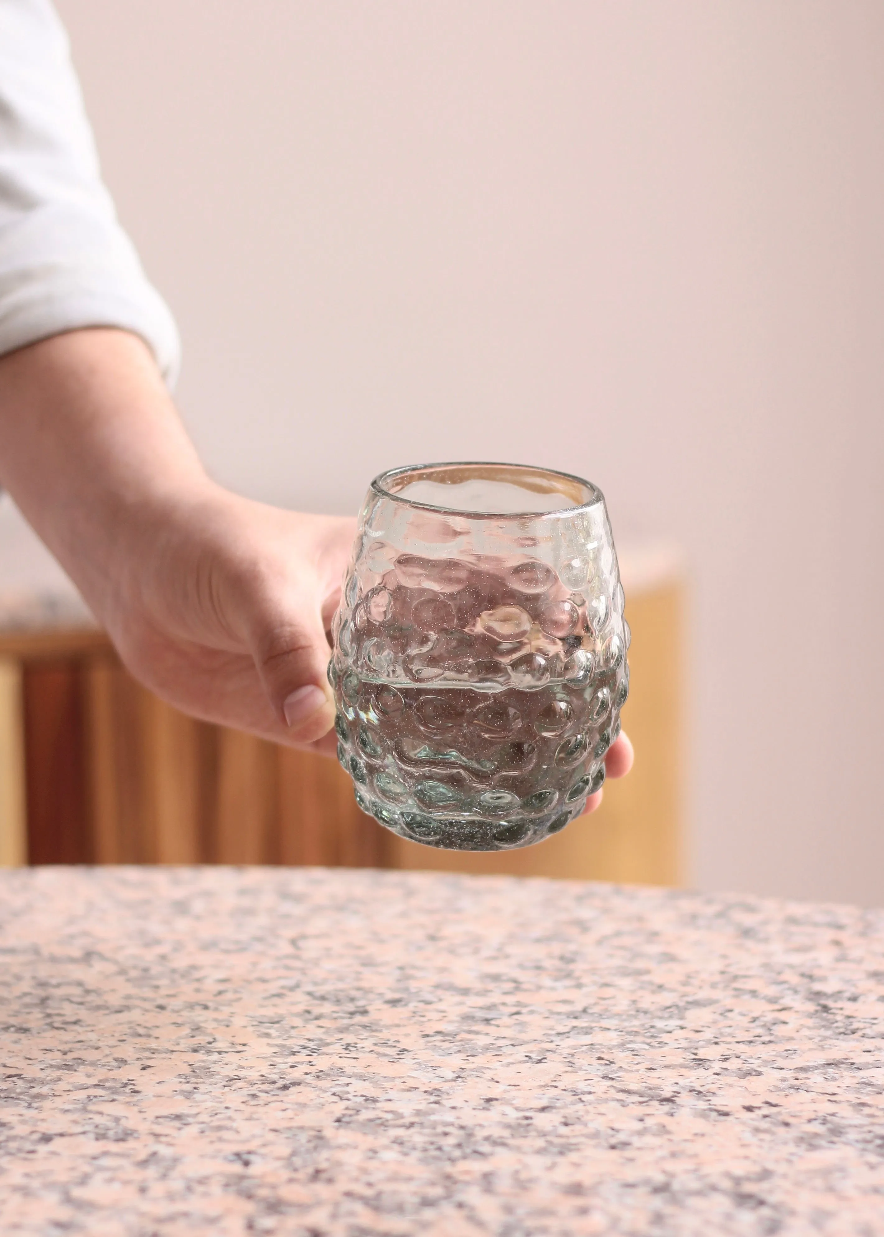 Textured Glass Tumbler