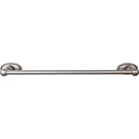 Top Knobs ED6APC Edwardian Bath Towel Bar 18 In. Single - Oval Backplate Antique Pewter