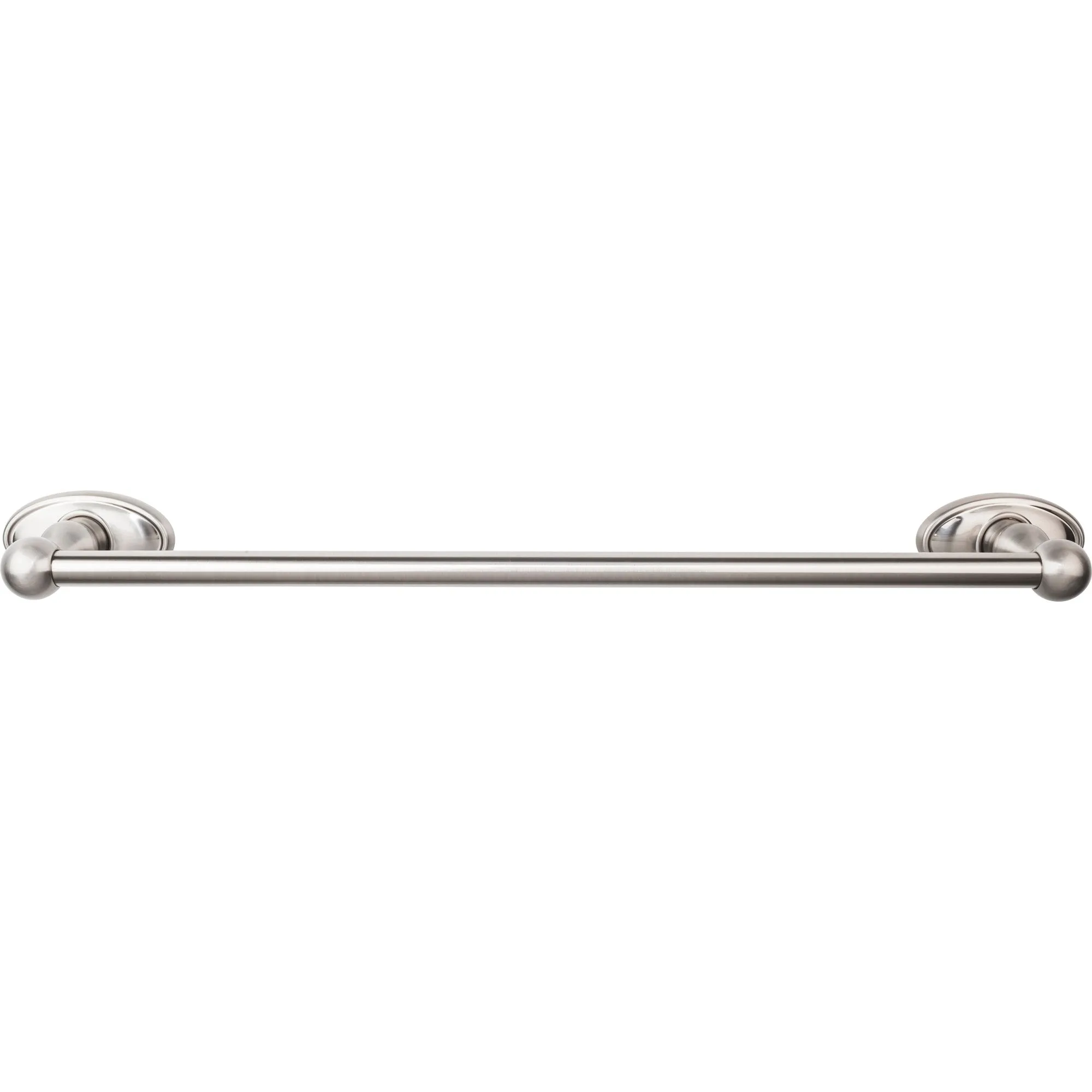 Top Knobs ED6BSNC Edwardian Bath Towel Bar 18 In. Single - Oval Backplate Brushed Satin Nickel