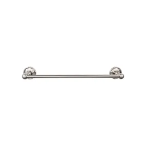 Top Knobs ED8BSNE Edwardian Bath Towel Bar 24 Inch Single - Ribbon Bplate Brushed Satin Nickel