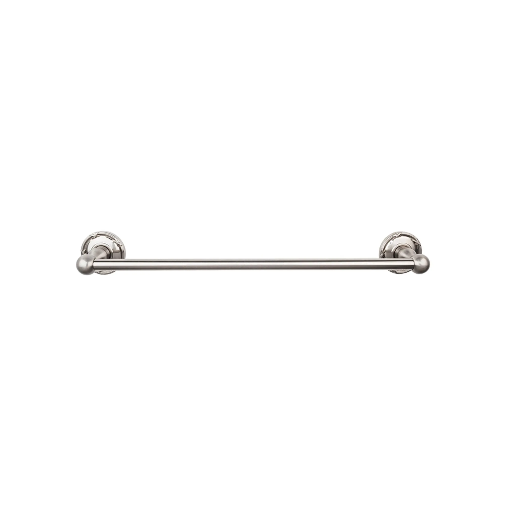 Top Knobs ED8BSNE Edwardian Bath Towel Bar 24 Inch Single - Ribbon Bplate Brushed Satin Nickel