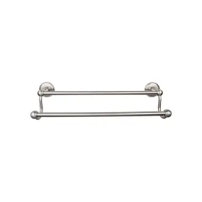 Top Knobs ED9BSND Edwardian Bath Towel Bar 24 Inch Double - Plain Bplate Brushed Satin Nickel