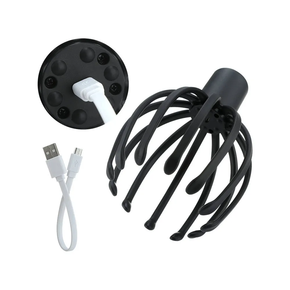 USB Charging Electric Octopus Claw Head and Scalp Massager