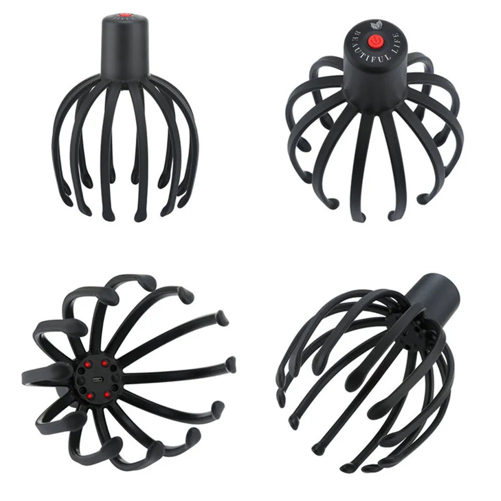 USB Charging Electric Octopus Claw Head and Scalp Massager