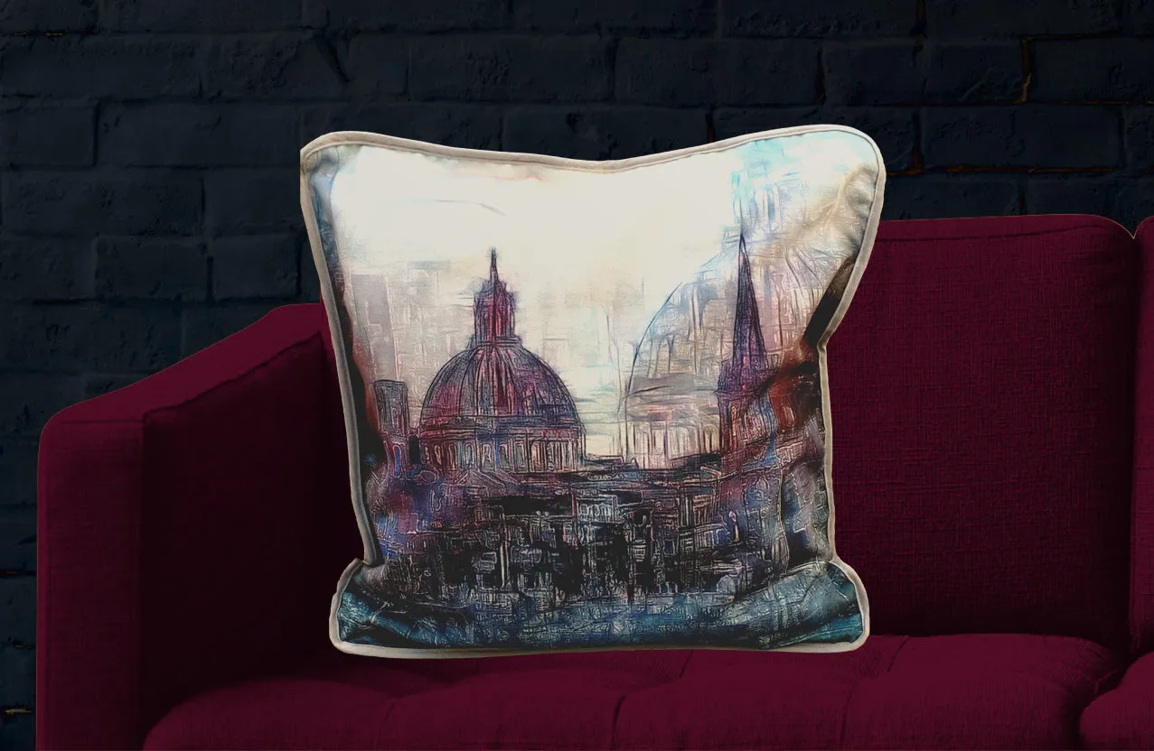 Valletta Blueprint Cushion Cover