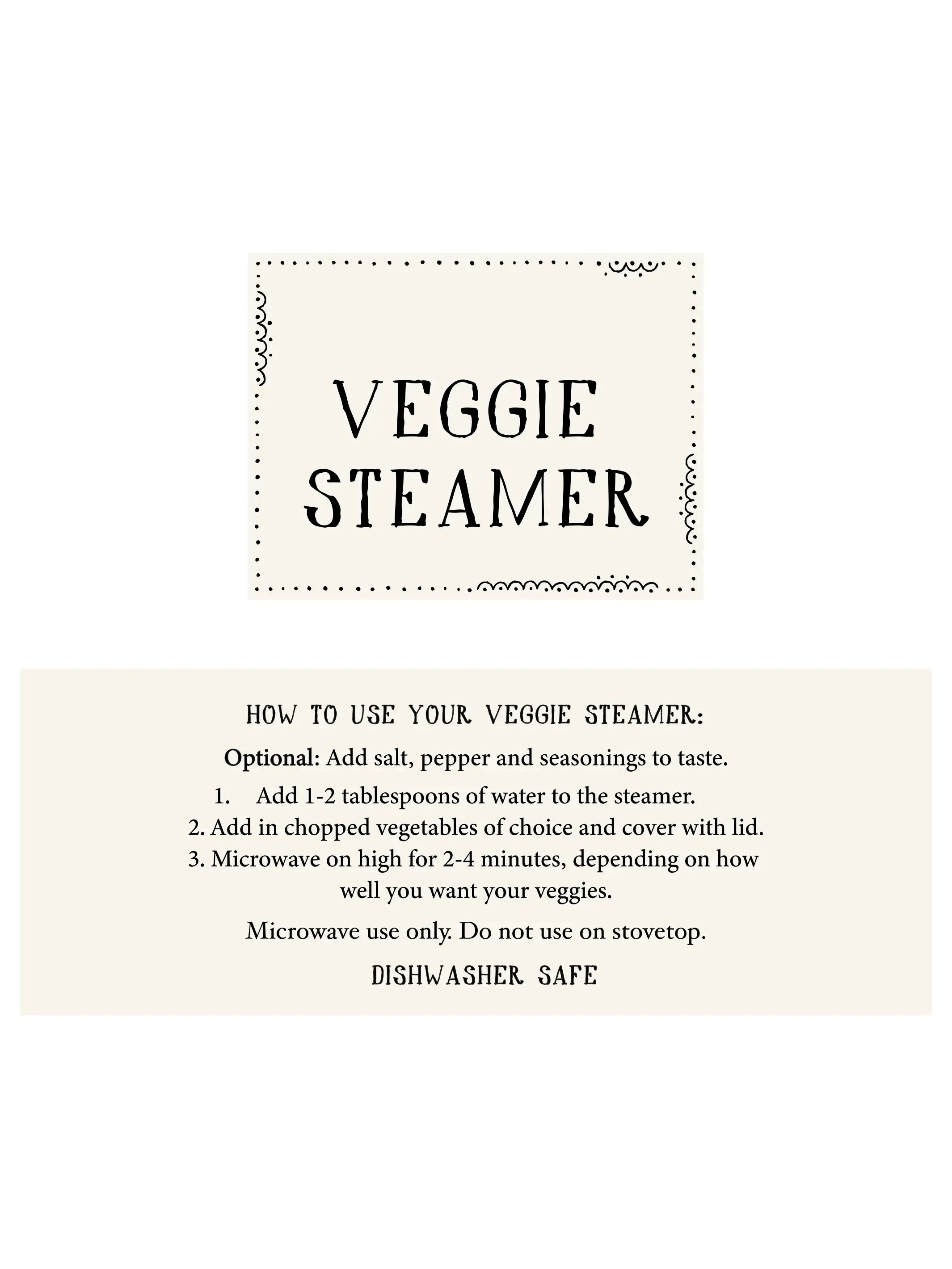 Veggie Steamer - Cream Mushroom