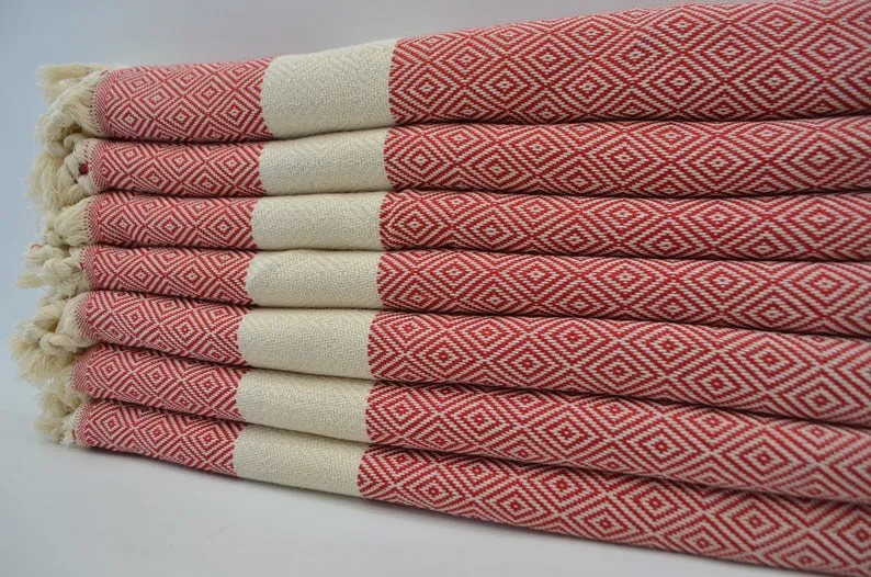 VENICE RED TURKISH TOWEL