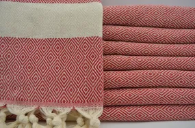 VENICE RED TURKISH TOWEL