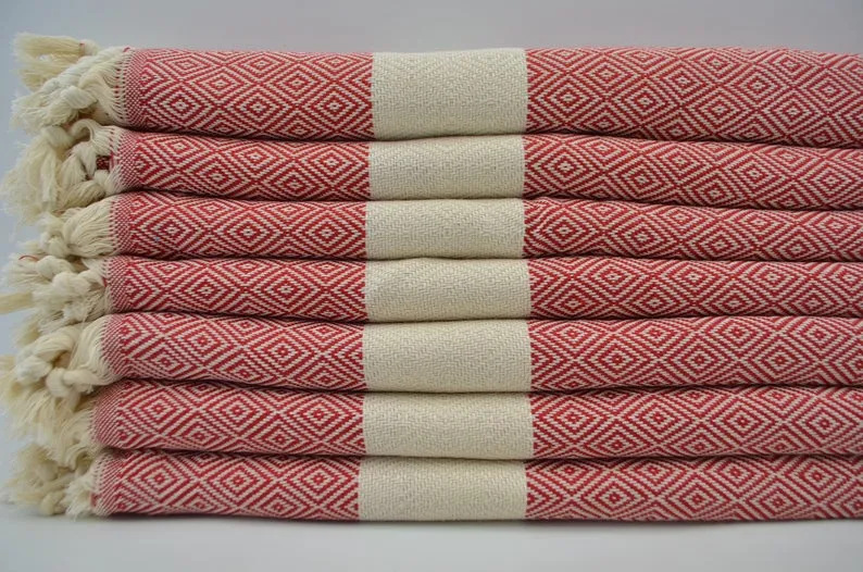 VENICE RED TURKISH TOWEL