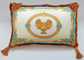 Versace La Coupe Des Dieux Pillow Medusa Pillow Rectangular - Turquoise 17.7" x 27.56"