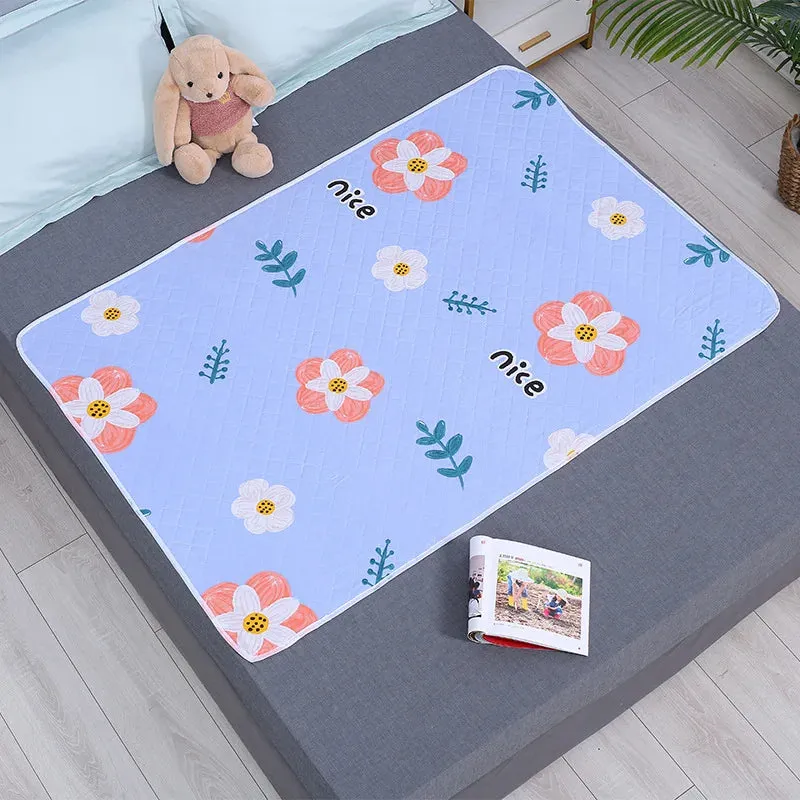 Waterproof Washable Mattress Urine Mat for Baby Toddlers Cute Cartoon