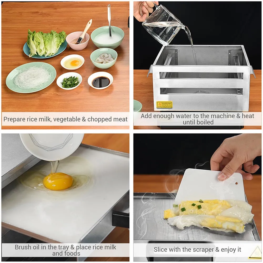 WeChef Rice Roll Steamer 2-Layer Stainless Steel  3 Trays