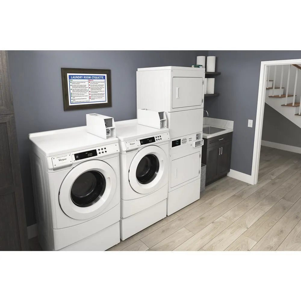 Whirlpool CESP2958JQ Commercial Electric Stack Dryer with Factory-Installed Coin Drop and Coin Box