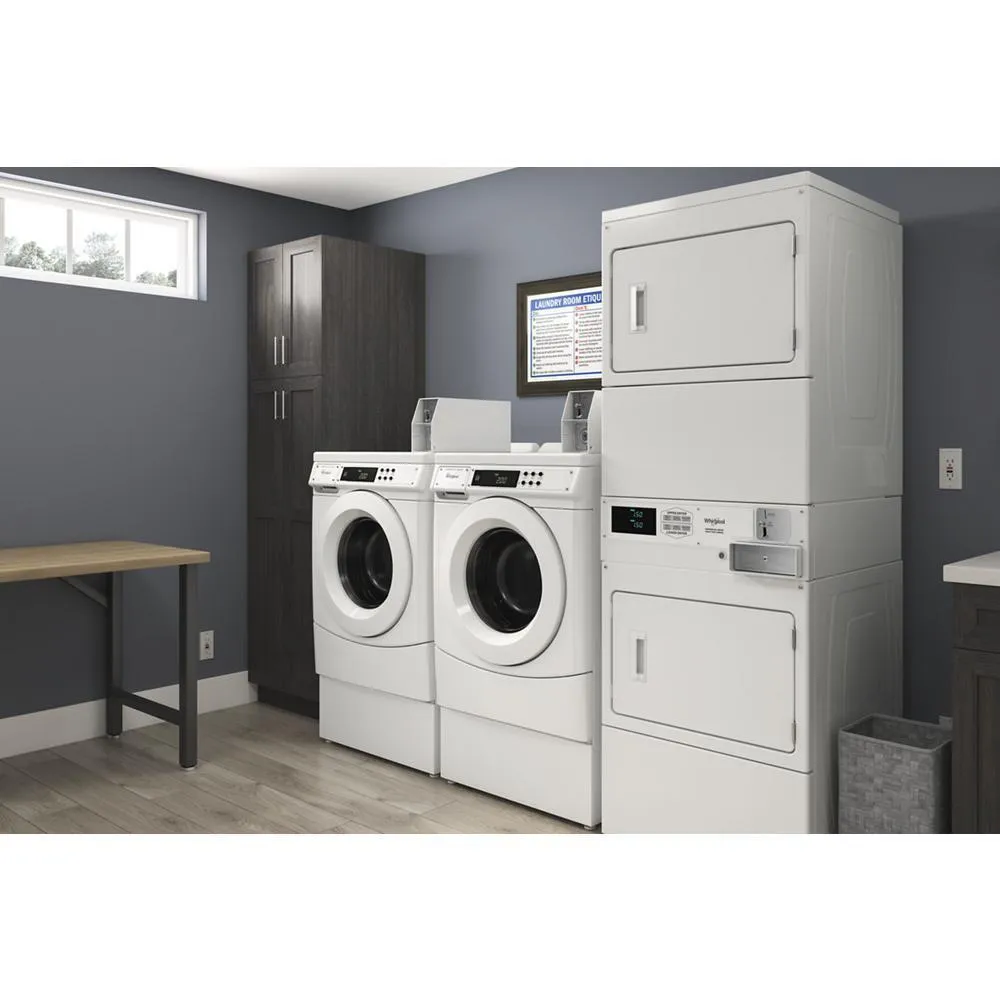 Whirlpool CESP2958JQ Commercial Electric Stack Dryer with Factory-Installed Coin Drop and Coin Box