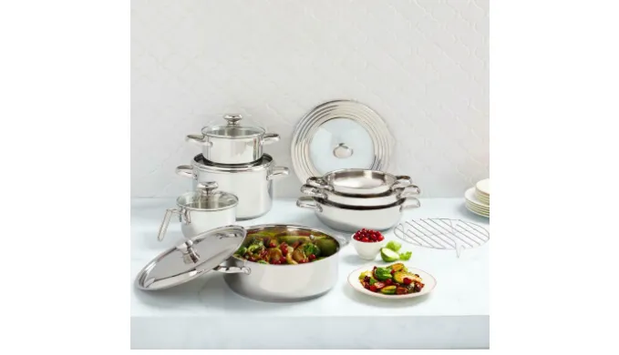 Wolfgang Puck 13-piece Stainless Steel Cookware Set 768-189 (Refurbished w/ 60-Day Returns) - Ships Quick!