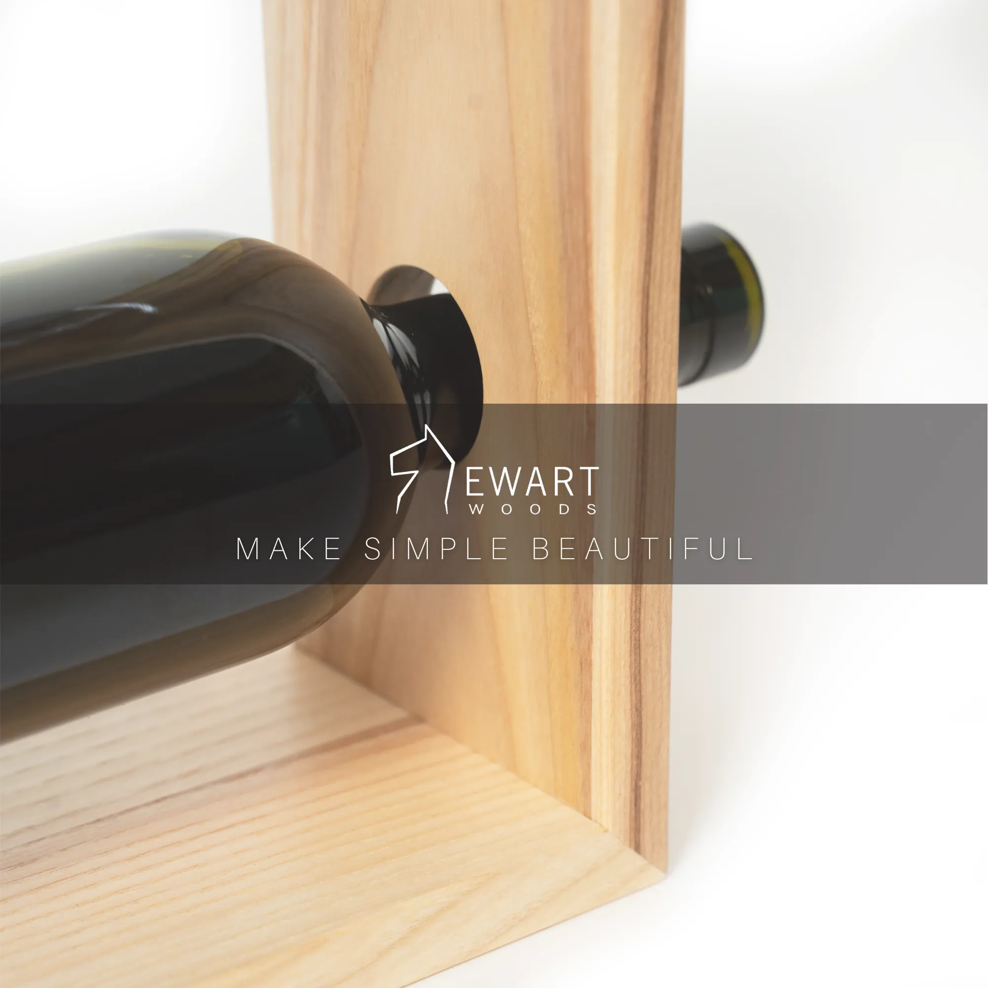 Wooden Wine and Glass Holder Box