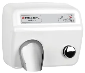 WORLD DRYER® DM548-974 AirMax™ Series Hand Dryer - White Epoxy on Steel High Speed (50-Hz - NOT for use in North America)