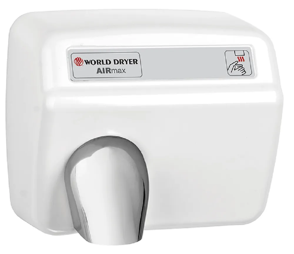 WORLD DRYER® DXM548-974 AirMax™ Series Hand Dryer - White Epoxy on Steel Automatic (50 Hz - NOT for use in North America)