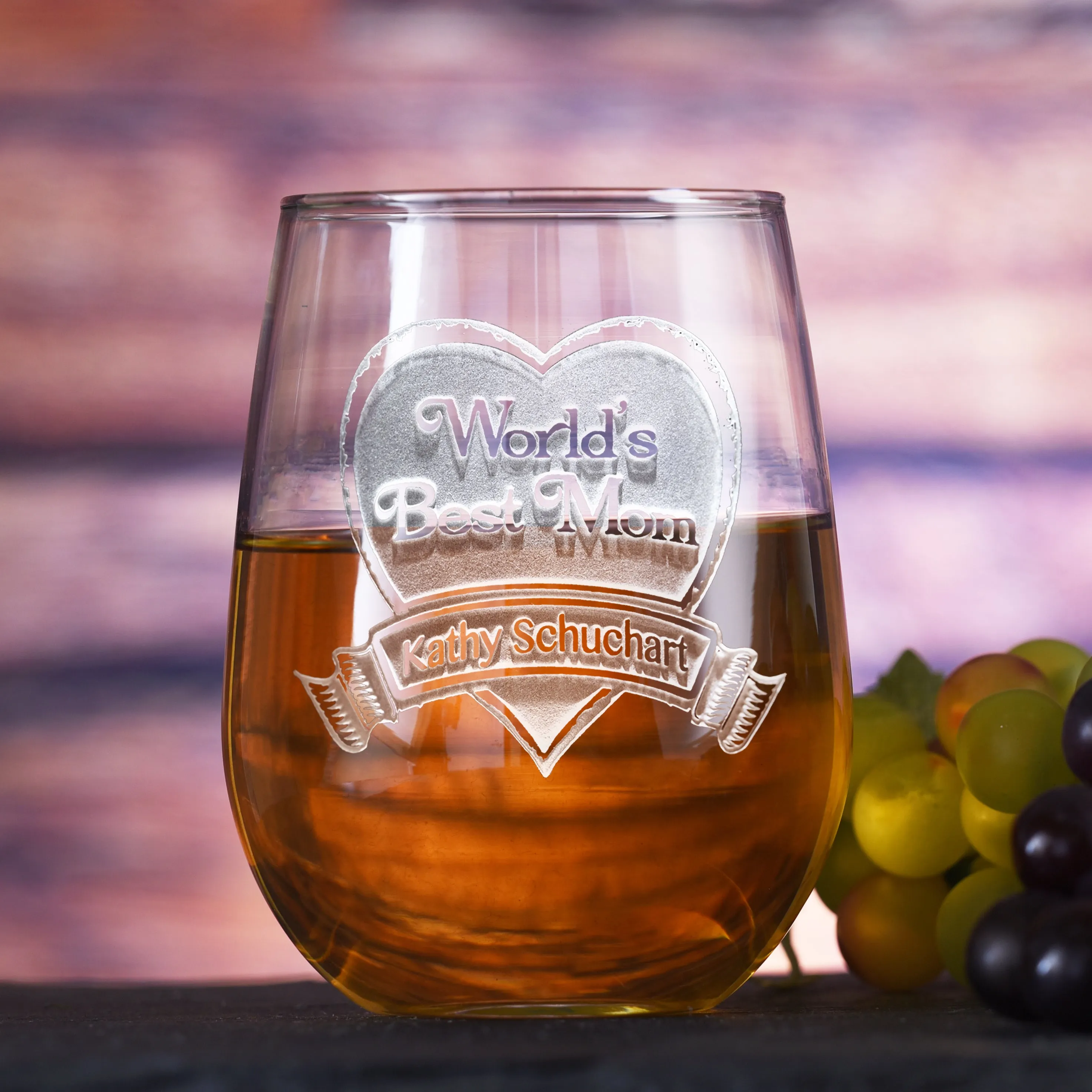 World's Best Mom Stemless Wine Glass