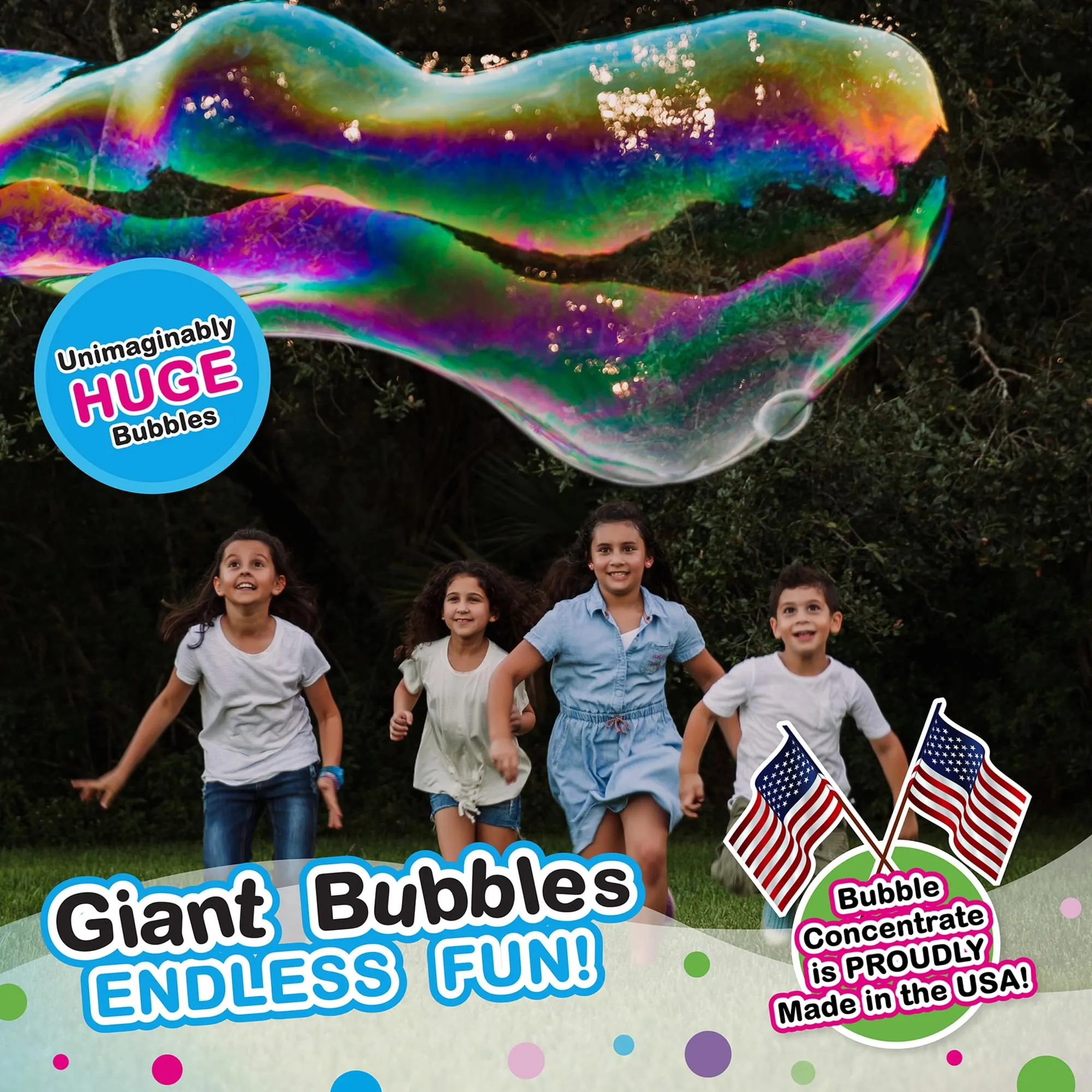 WOWmazing Space Giant Bubble Kit | Wand   2 Packets Bubble Concentrate   8 Stickers