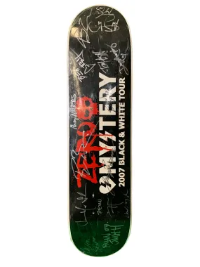 Zero x Mystery 2007 Black & White Tour Autographed Entire Team 7.75" Classic Skateboard Deck